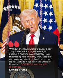 ଆମେରିକା ବିନା ନୋଟୋ କେବଳ ଏକ ‘କାଗଜ ବାଘ’ – ଟ୍ରମ୍ପ